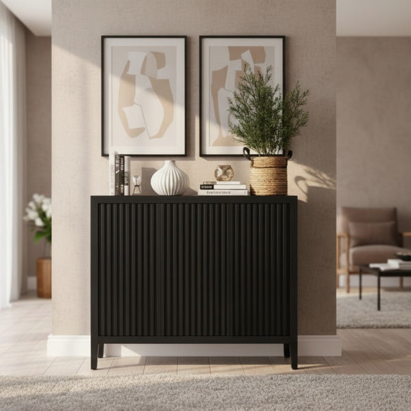 ARRIMO LISTON NEGRO 3 PUERTAS, 130x40x85 CM