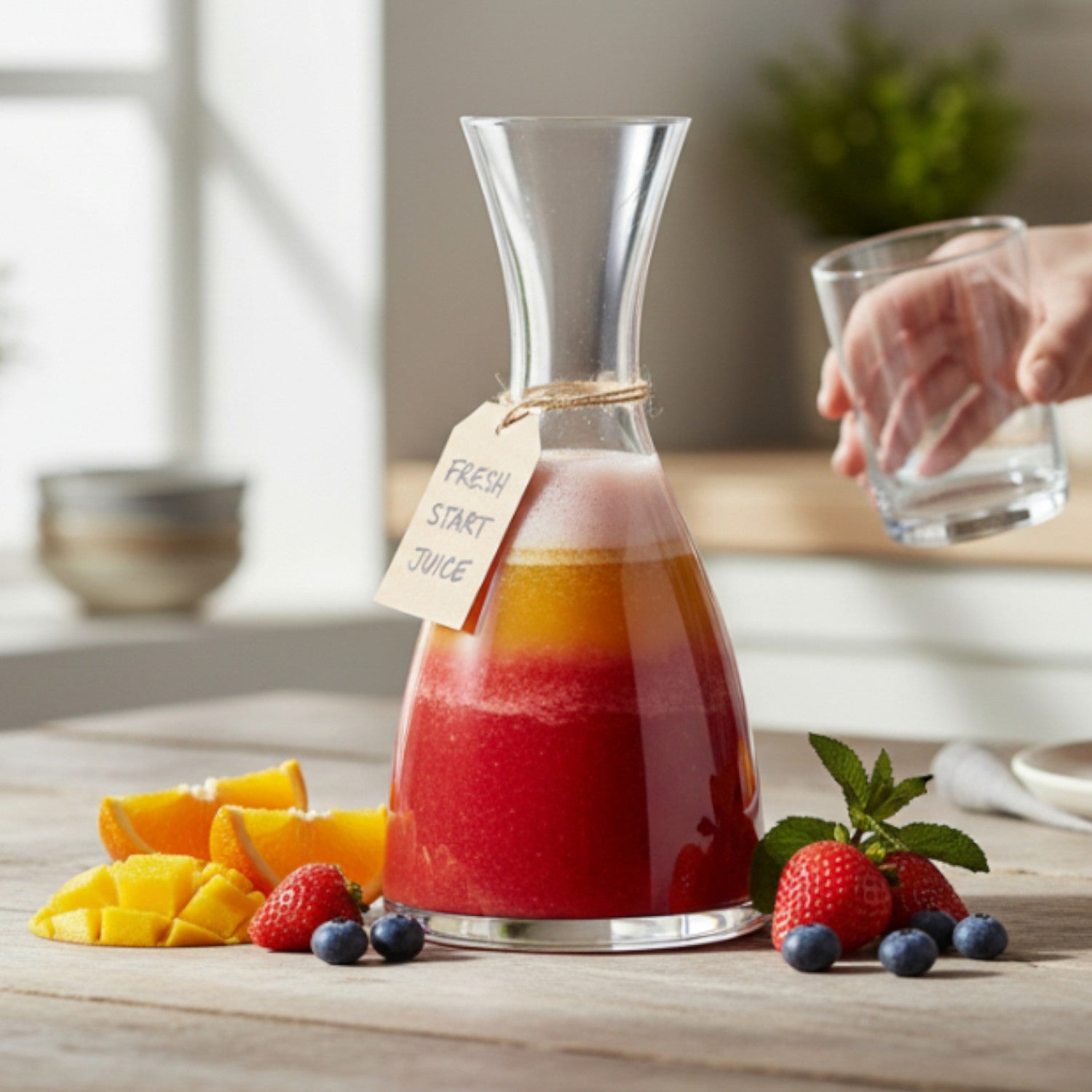 JUEGO 4 VASOS BAJOS Y BOTELLA BOHEMIA, 5 PZ