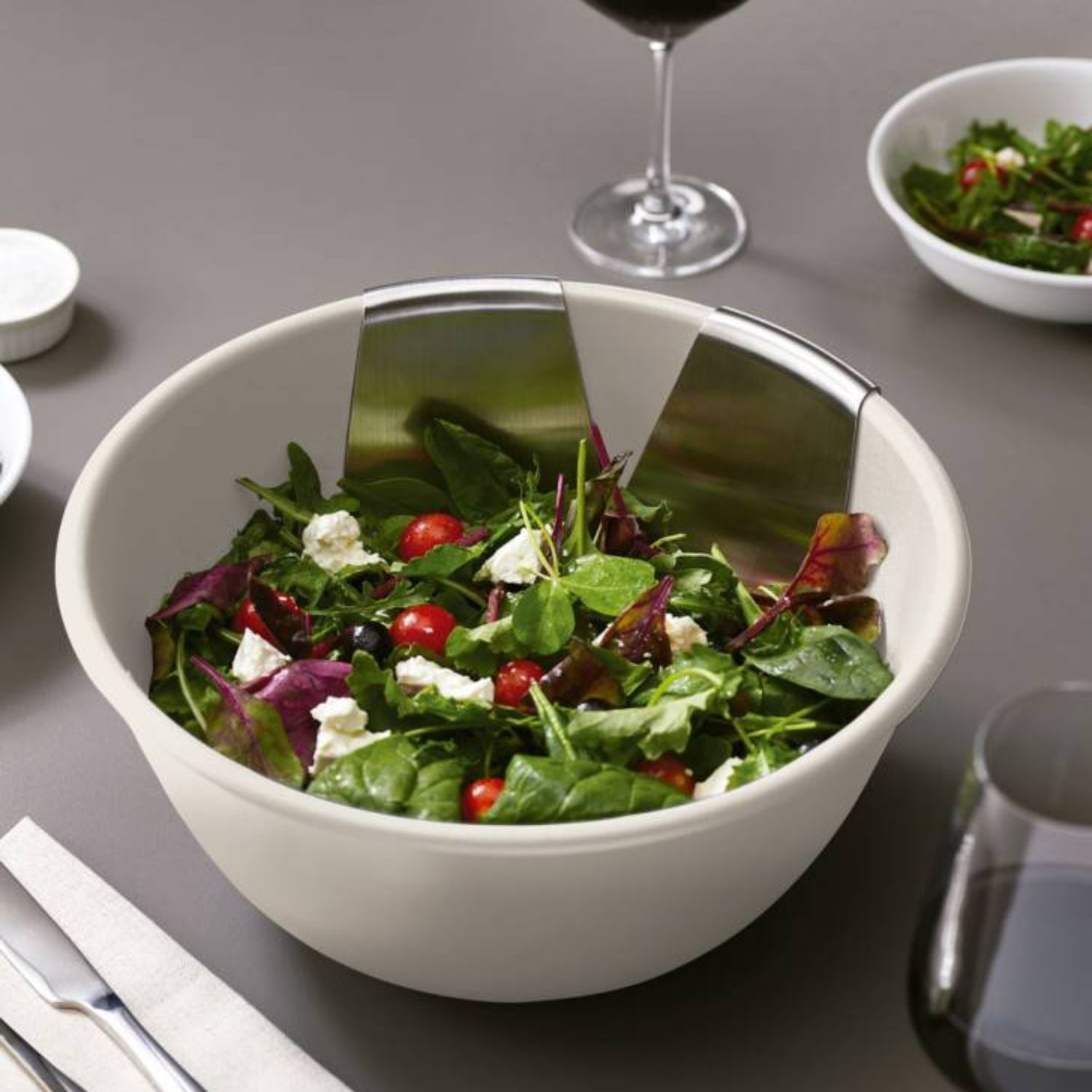 ENSALADERA CON PALETAS UNO JJ, 30x14 CM