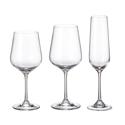 JUEGO DE COPAS SIENA BOHEMIA, 12 PERSONAS, 36 PZ