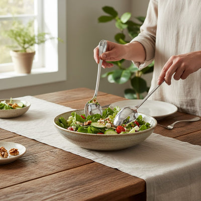 JUEGO CUCHILLERIA OXFORD Y SET ENSALADAS VIVEUR, 12 PERSONAS 100 PZ