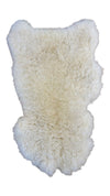 Alfombra piel de oveja, color hueso, 100x65 cm