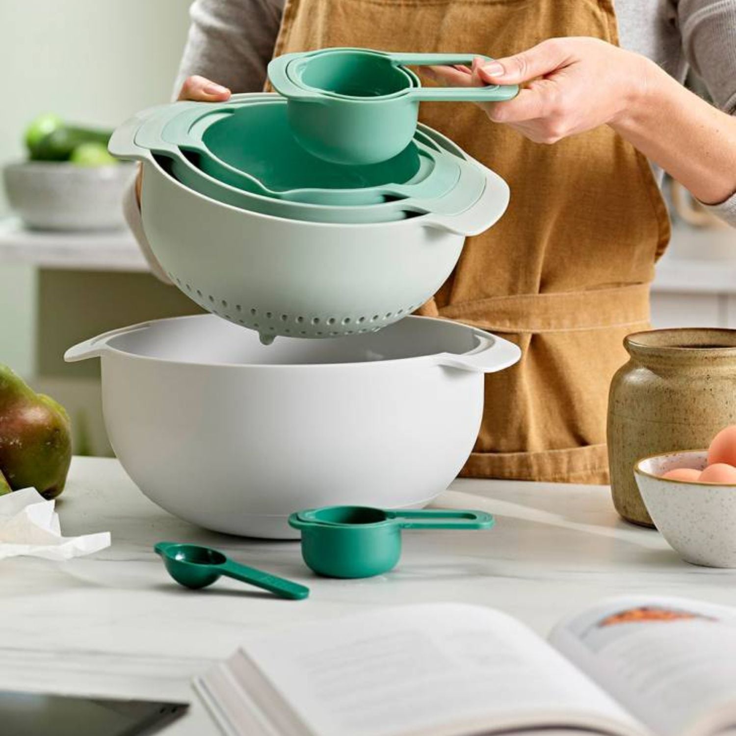 SET 9 PIEZAS PREPARACION ALIMENTOS JJ, 28.5x14.5 CMS