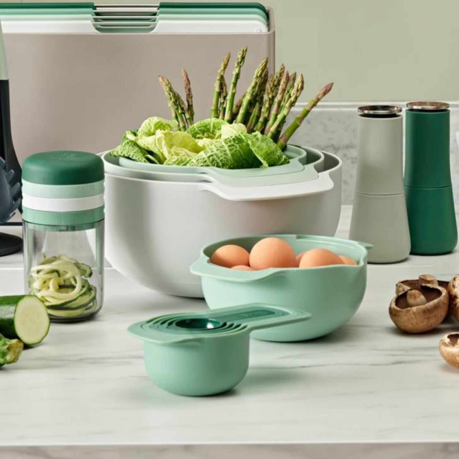 SET 9 PIEZAS PREPARACION ALIMENTOS JJ, 28.5x14.5 CMS