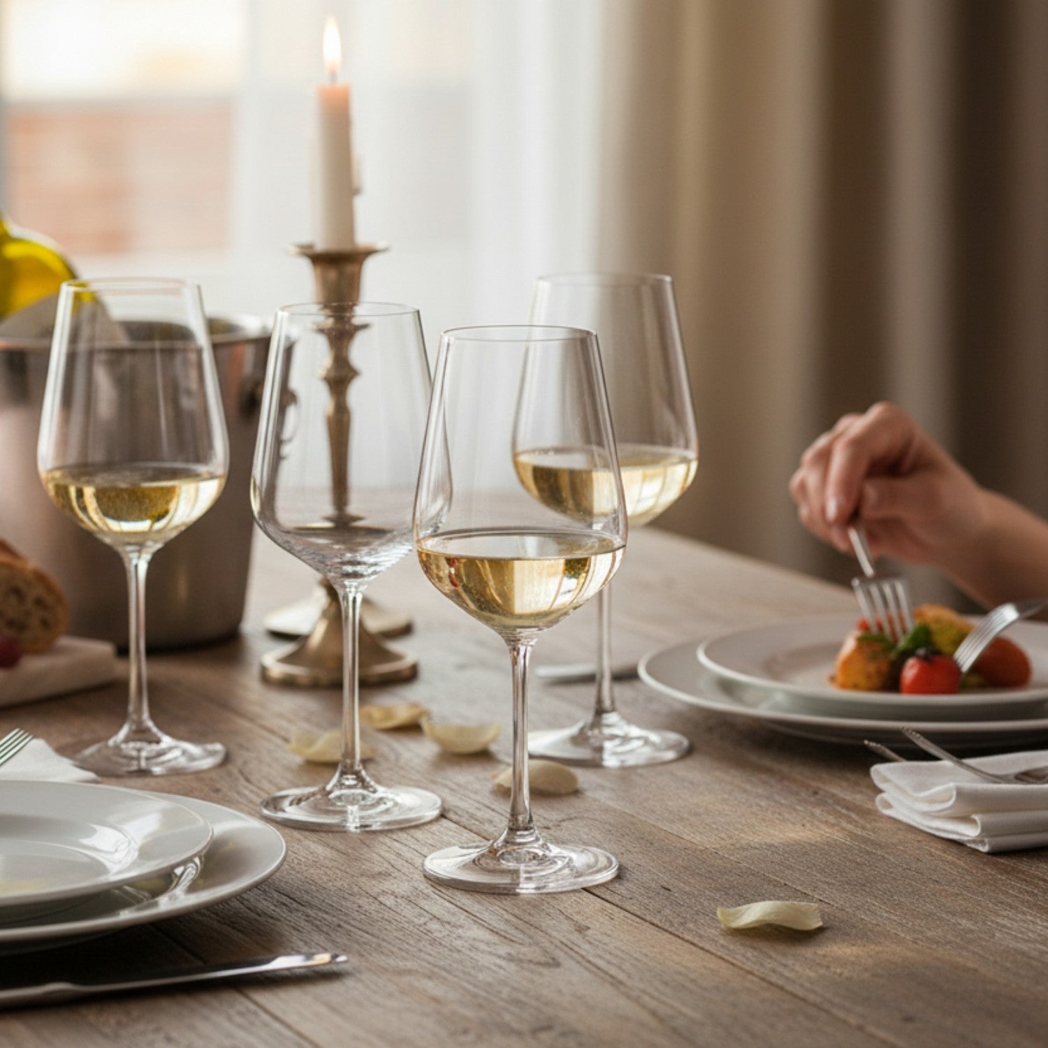 SET 4 COPAS VINO BLANCO SIENA BOHEMIA, 450 ML