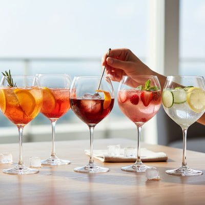 SET 12 COPAS GIN BOHEMIA, 650 ML