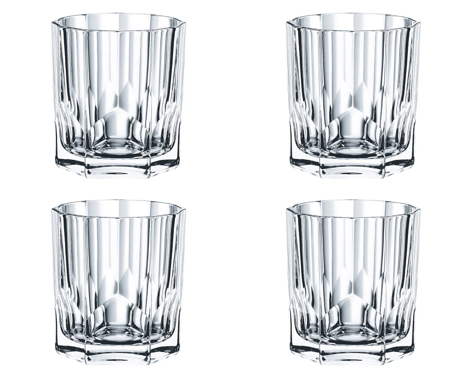 JUEGO VASOS WISKY CRISTAL TALLADO ASPEN NACHTMANN , 4 PZ, 324 ml (8360979300657)