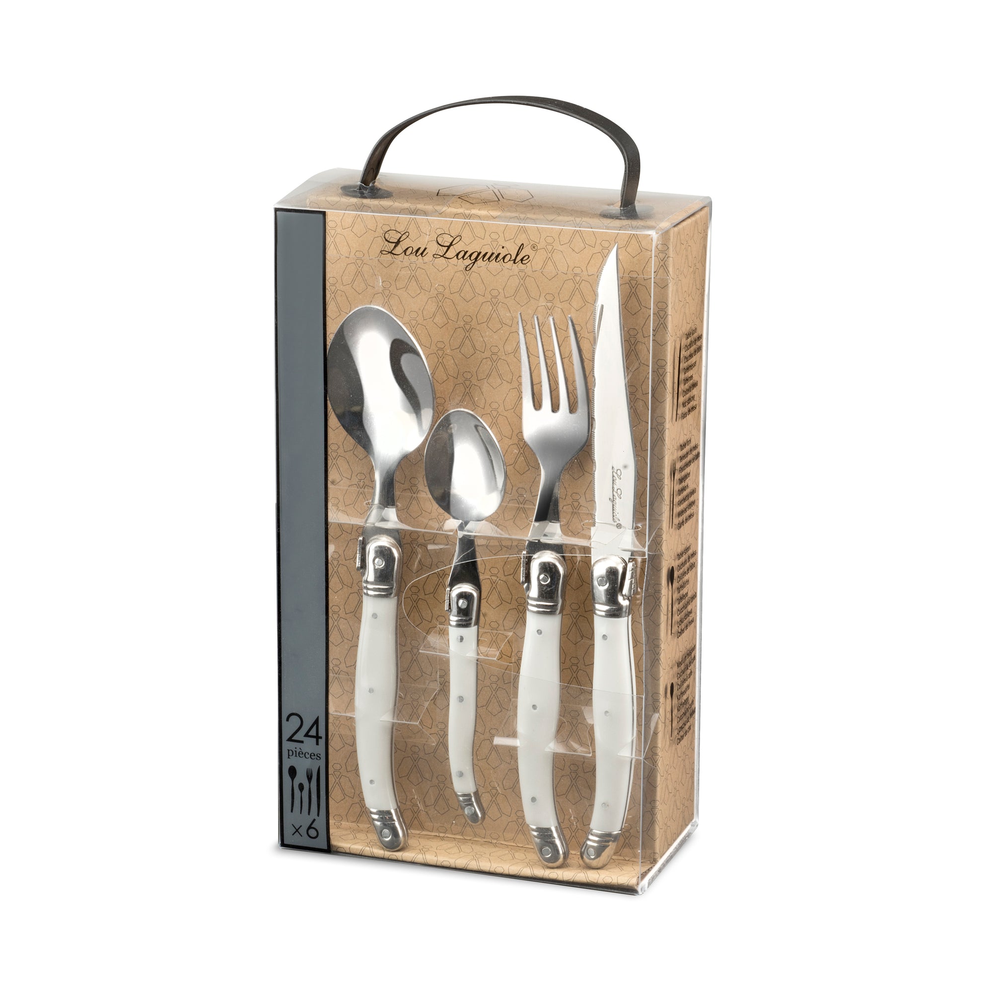 SET CUCHILLERIA PERLA LOU LAGUIOLE , 6 PERSONAS, 24 PZ (4134536544290)