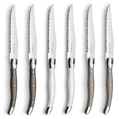 SET 6 CUCHILLOS CARNE TRICOLOR LOU LAGUIOLE BLOQUE (4516726374434)