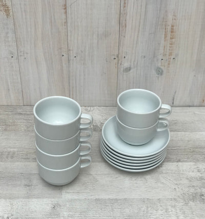 GURAL JUEGO DE 6 TAZAS DE TE , EO BLANCO (6542262206498)