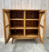 MUEBLE BAR DOS PUERTA EN MADERA CON RAFFIA (8002709422385)